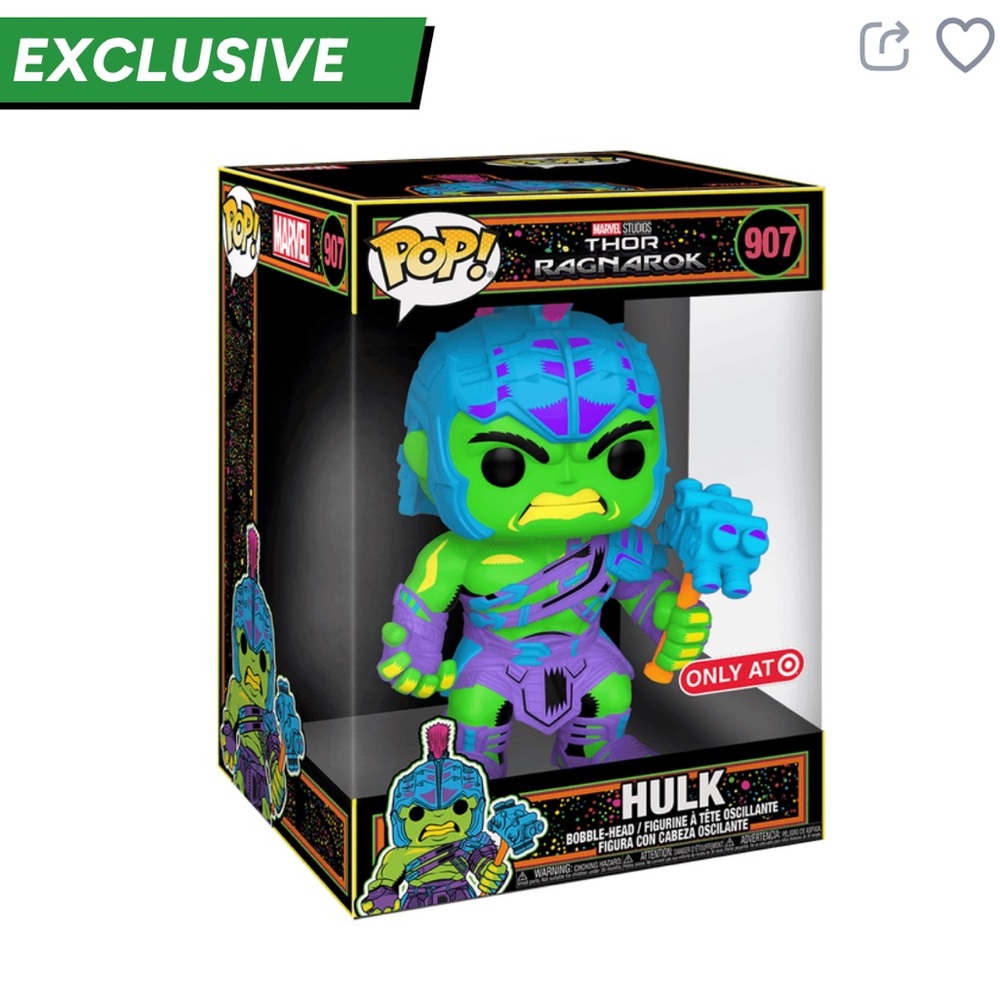Marvel Hulk Jumbo Pop! - (BLACKLIGHT)